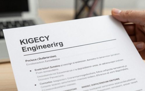 An organized engineering CV with technical skills and project achievements highlighted.